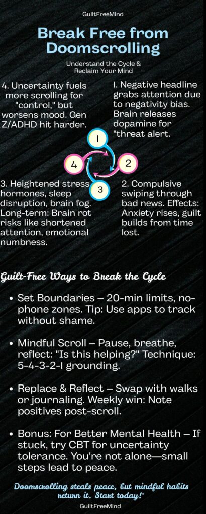 Break Free from Doomscrolling infographics