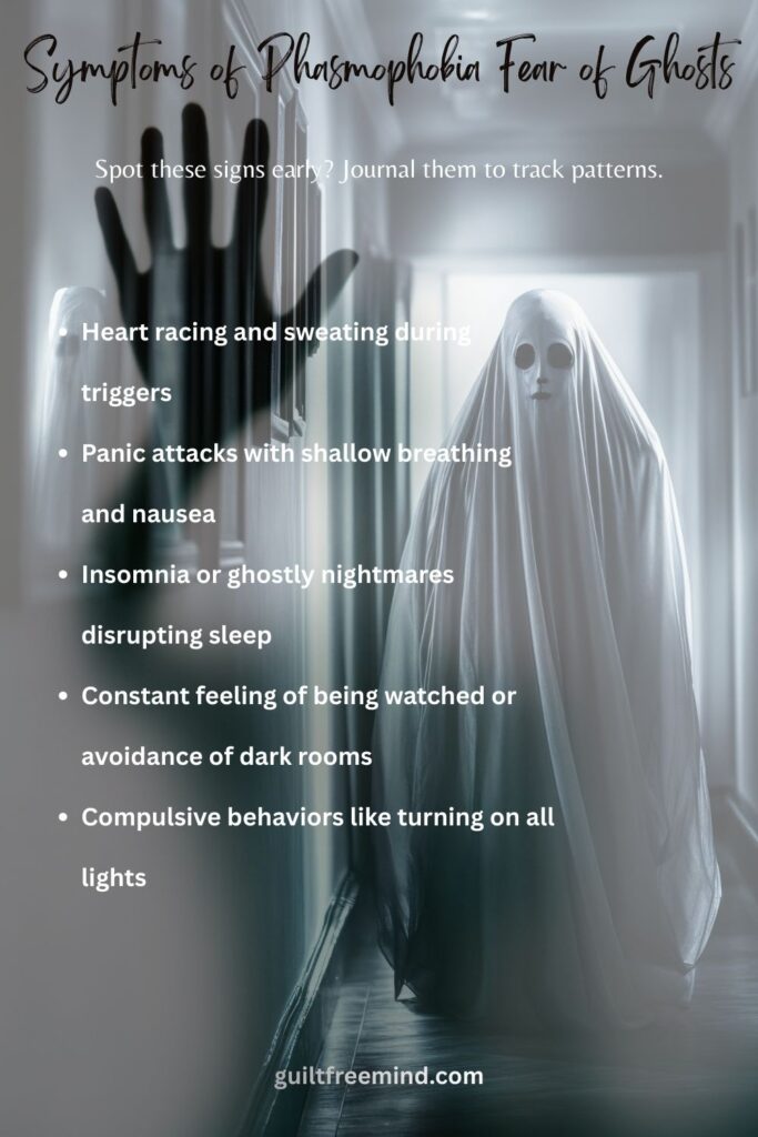 Symptoms of Phasmophobia Fear of Ghosts infographic