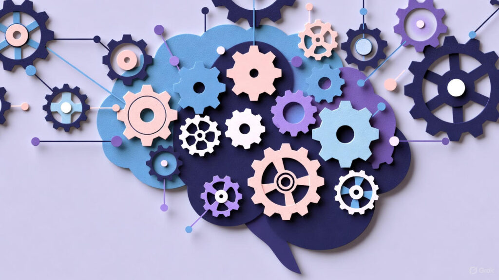 Illustration of CBT thought transformation.