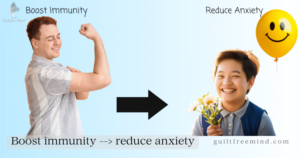 Boost immunity leads to reduced anxiety