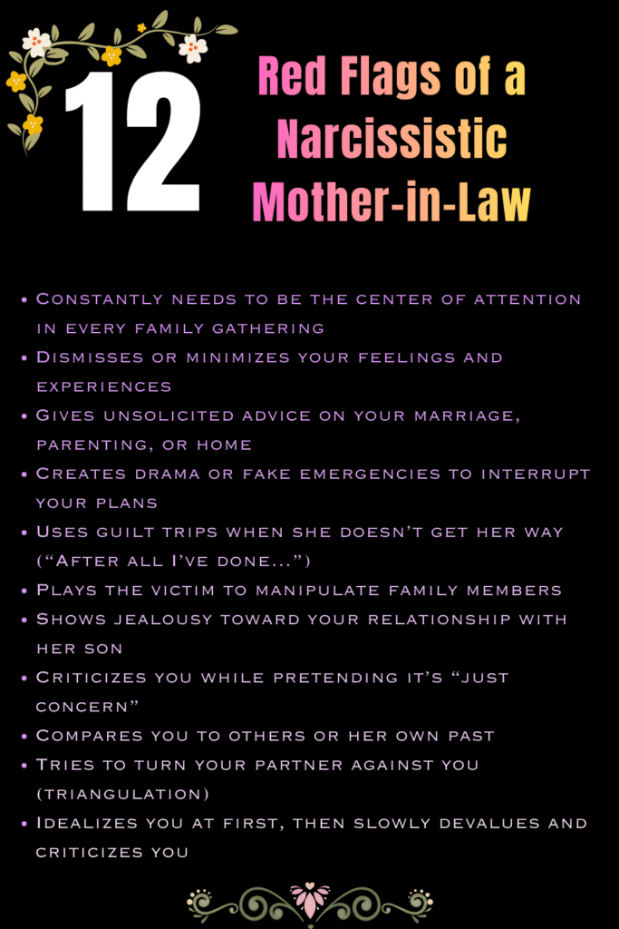 Red Flags Checklist for Narcissistic Mother in Law – Guilt Free Mind
